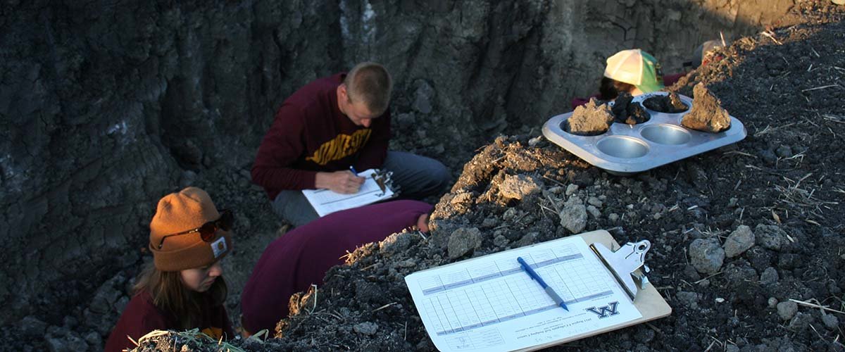 Soil, Water and Climate students participate in a soil judging competition.