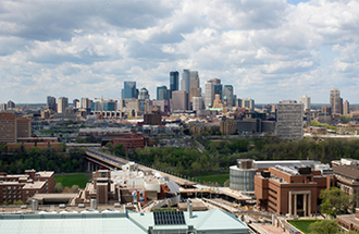 Minneapolis skyline.