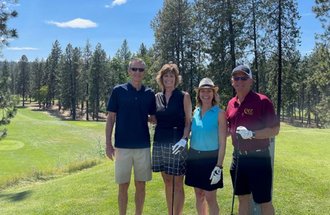 Foursome of CFANS golfers. 