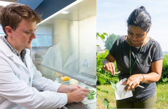 Nick Greatens and Jyoti Sharma, postdocs in CFANS