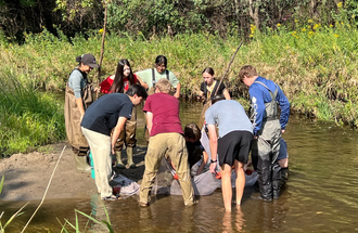 club doing wetland work